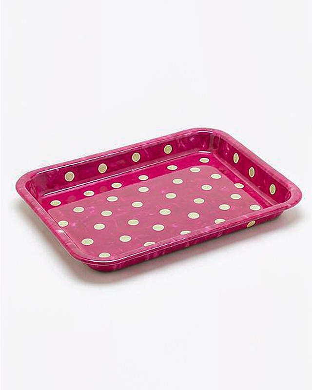 Confetti Dots Medium Tray in Cerise