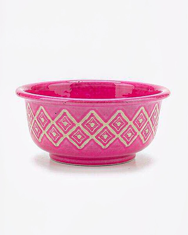 Harlequin Breakfast Bowl in Cerise