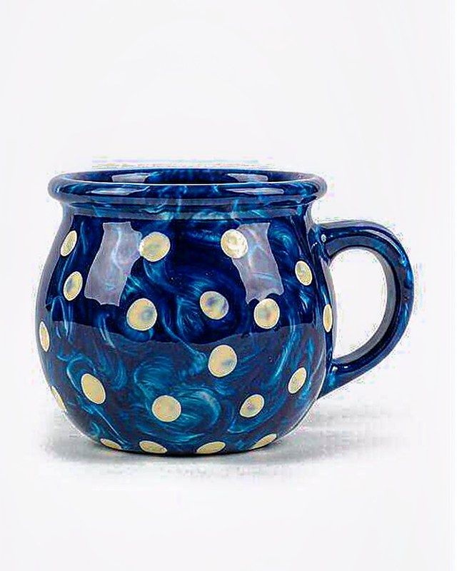 Marble Swirl Large Mug in Cobalt