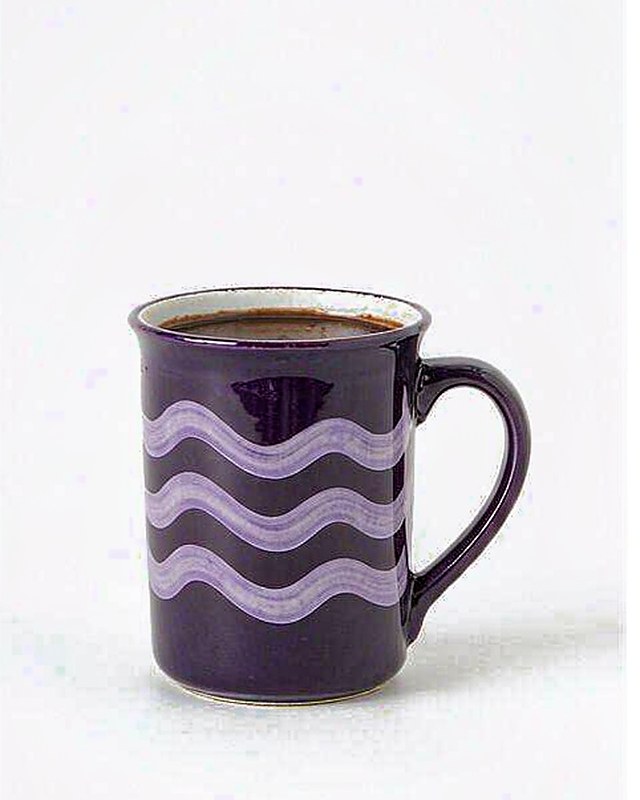 Ripple Cocoa Mug in Plum